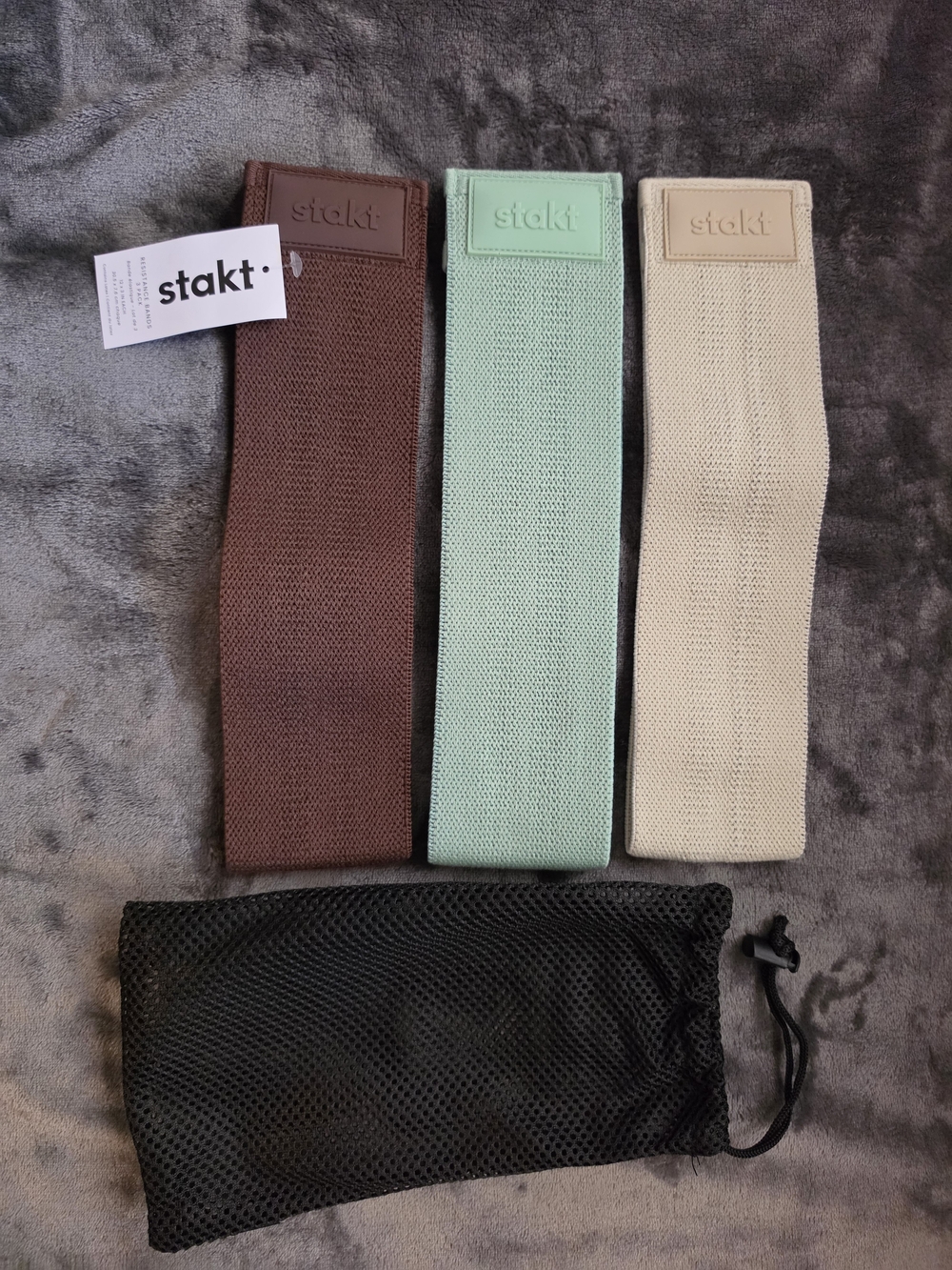 Resistance Booty Bands - Brown, Mint, Cream (3-Pack)